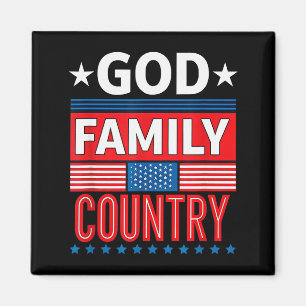 God Familie Land Conservatief Geloof Amerikaanse P Magneet