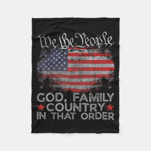 God Familie Land In Die Volgorde Christelijke Patr Fleece Deken