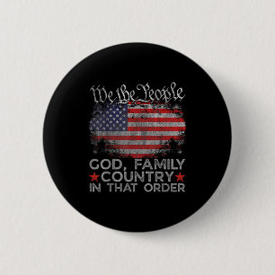 God Familie Land In Die Volgorde Christelijke Patr Ronde Button 5,7 Cm