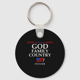 God Familie Land Ons Vlag Christelijke Spreuk Dom Sleutelhanger