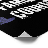 God Familie Land Patriottische Veteraan Soldaat Ge Poster (Hoek)