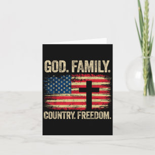 God Familie Land Vrijheid VS Vlag Kruis Kaart
