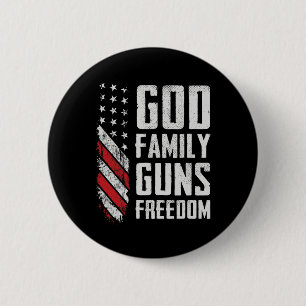 God Familie Vuurwapens Vrijheid - Pro Vuurwapen Ch Ronde Button 5,7 Cm