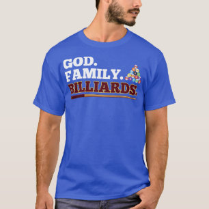 God Family Billiards het Ontwerp van de Pool Playe T-shirt
