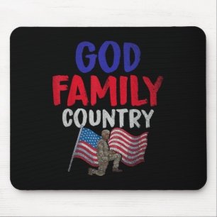 God Family Country Amerikaanse soldaat Amerikaanse Muismat