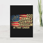 God Family Country Dom In That Order For Suprters  Kaart (Voorkant)