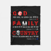 God Family Country  Fleece Deken (Voorkant)