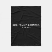 God Family Country In That Order  Fleece Deken (Voorkant)