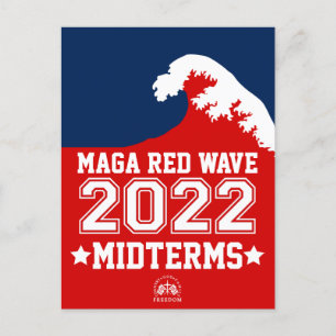 God Family Country MAGA Red Wave 2022 Midterms Briefkaart