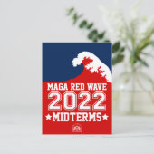 God Family Country MAGA Red Wave 2022 Midterms Briefkaart (Staand voorkant)