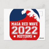 God Family Country MAGA Red Wave 2022 Midterms Briefkaart (Achterkant)