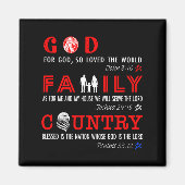 God Family Country  Magneet (Voorkant)