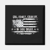 God Family Country Patriotic Faith Pride Usa For S Magneet (Voorkant)