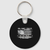 God Family Country Patriotic Faith Pride Usa For S Sleutelhanger (Voorkant)