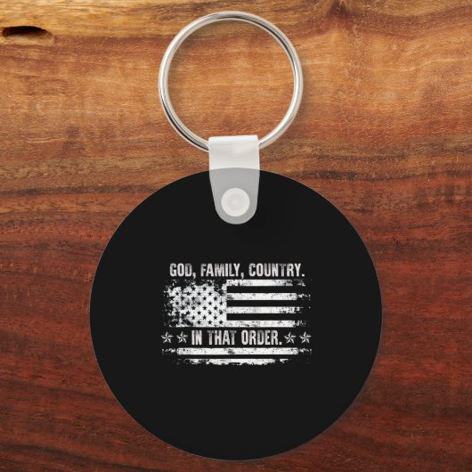 God Family Country Patriotic Faith Pride Usa For S Sleutelhanger (Voorkant)