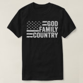 God Family Country - Patriottisch Christelijk - Am T-shirt (Design voorkant)