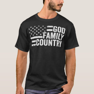 God Family Country - Patriottisch Christelijk - Am T-shirt