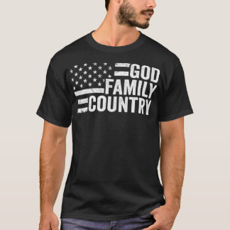God Family Country - Patriottisch Christelijk - Am T-shirt