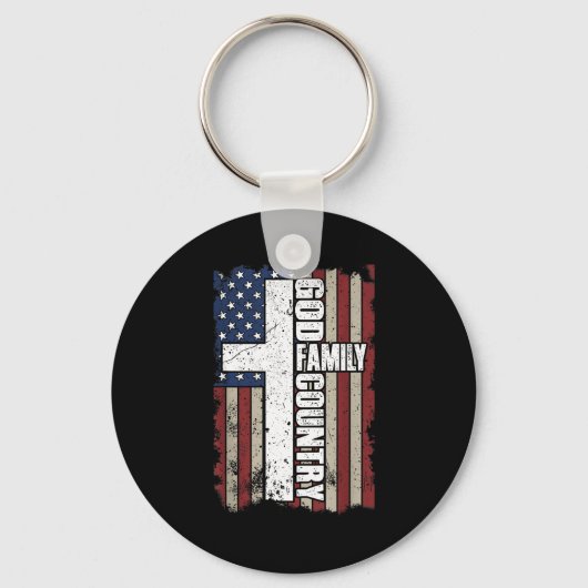 God Family Country  Sleutelhanger (Voorkant)