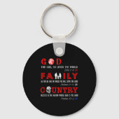 God Family Country  Sleutelhanger (Voorkant)