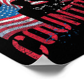 God Family Country Soldier Amerikaanse vlag Amerik Poster (Hoek)