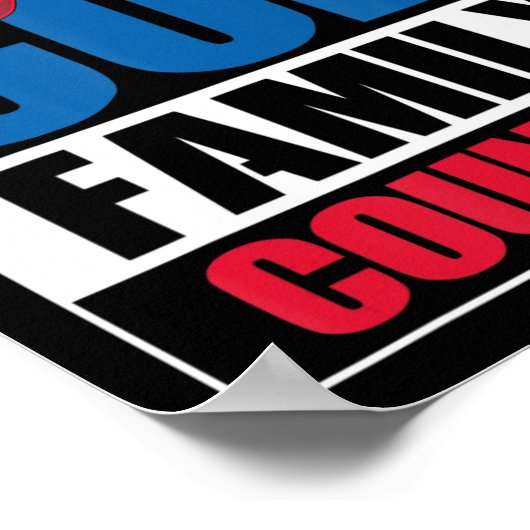 God Family Country Soldier Patriot US Flag Memoria Poster (Hoek)