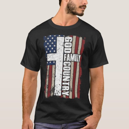 God Family Country  T-shirt (Voorkant)