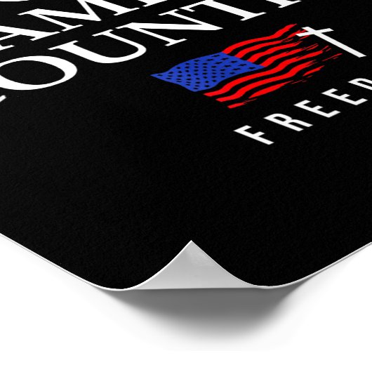 God Family Country Us Flag Christian Saying Dom Je Poster (Hoek)