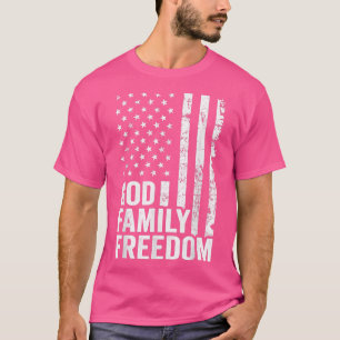 God Family FreedomPatriotic Christelijk Faith USA T-shirt
