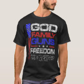 GOD FAMILY GUNS FREEDOM Conservative American T-shirt (Voorkant)