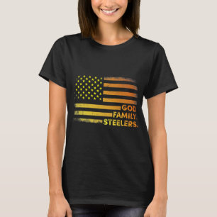 God Family Steelers Pro ons vlag T-shirt