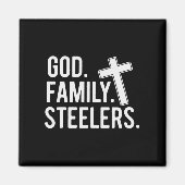 God Family Steelers Pro ons Vlag Vaderdag pa.p Magneet (Voorkant)