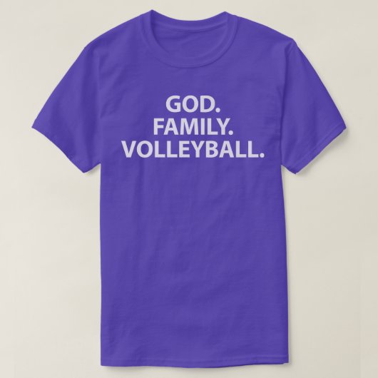 God Family Volleyball Tshirt voor Volley Player Fa (Design voorkant)
