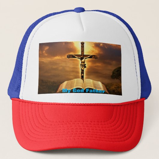 God Father Custom Hoed – Draag het Erfgoed met Tro Trucker Pet (Voorkant)