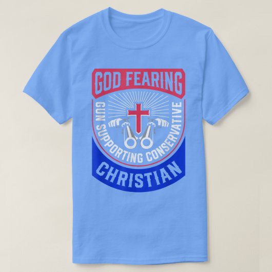 God Fearing Pistool die conservatief Christelijk s T-shirt (Design voorkant)