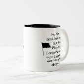 God Fearing Pistool Toting Flag Waving Conservativ Tweekleurige Koffiemok (Voorkant rechts)