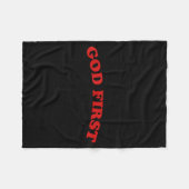 God First T-shirt.png Fleece Deken (Voorkant (Horizontaal))