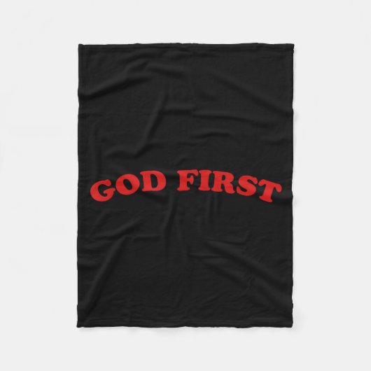 God First T-shirt.png Fleece Deken (Voorkant)