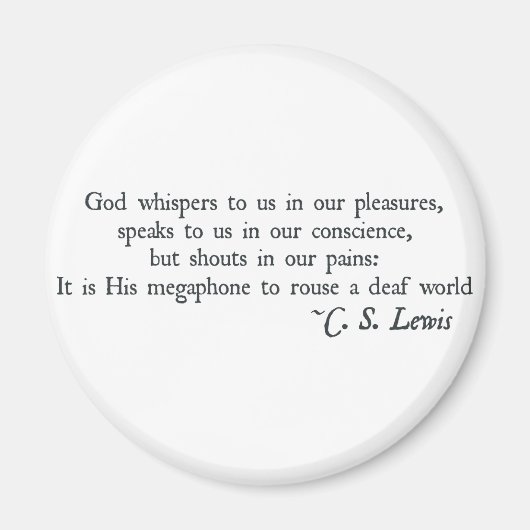 God fluistert naar ons in onze geneugten magneet (Voorkant)