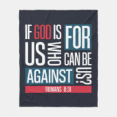 God for us fleece deken (Voorkant)