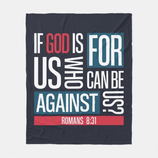 God for us fleece deken (Voorkant)