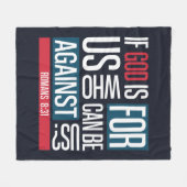 God for us fleece deken (Voorkant (Horizontaal))