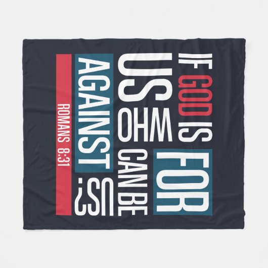 God for us fleece deken (Voorkant (Horizontaal))