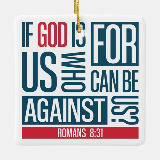 God for us keramisch ornament (Voorkant)