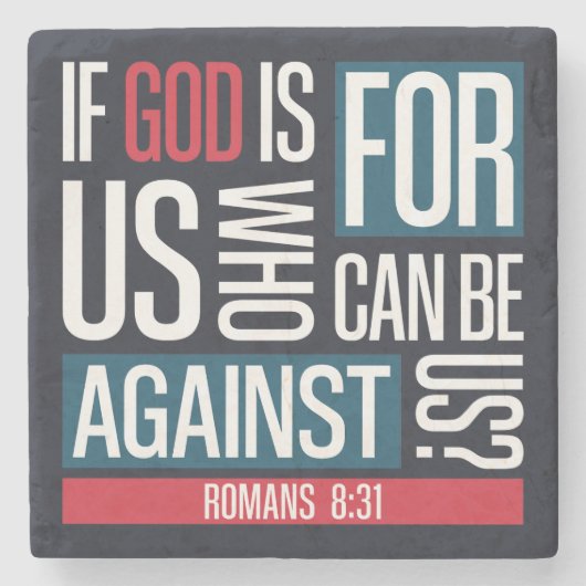 God for us stenen onderzetter (Voorkant)