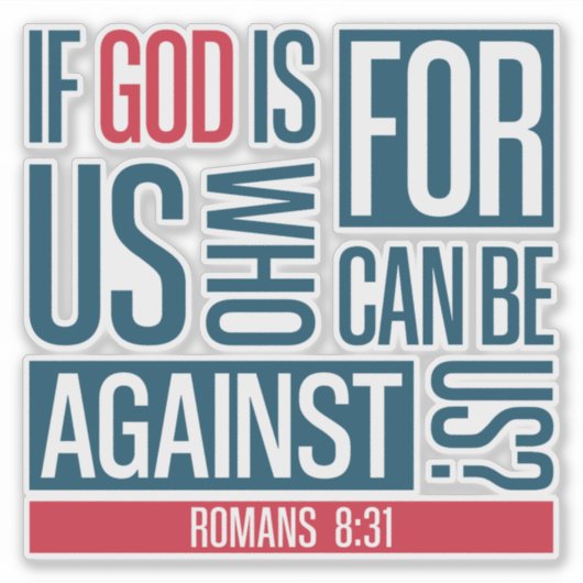 God for us sticker (Voorkant)