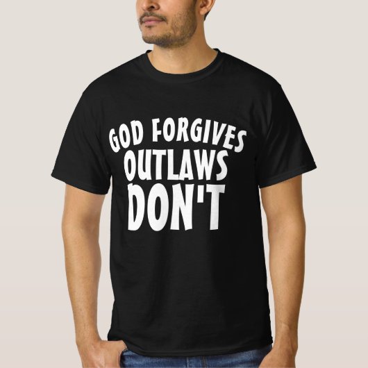 GOD FORGIVEERT OUTLAWS NIET BIKER T-shirts (Voorkant)