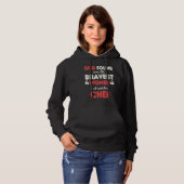 God Found Some of the Bravest Women Chef Hoodie (Voorkant volledig)