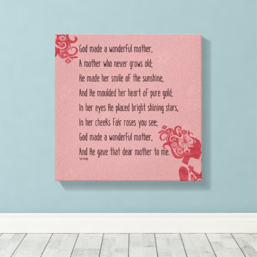 God gaf deze Moeder aan mij Canvas Afdruk (Insitu (Houten vloer))