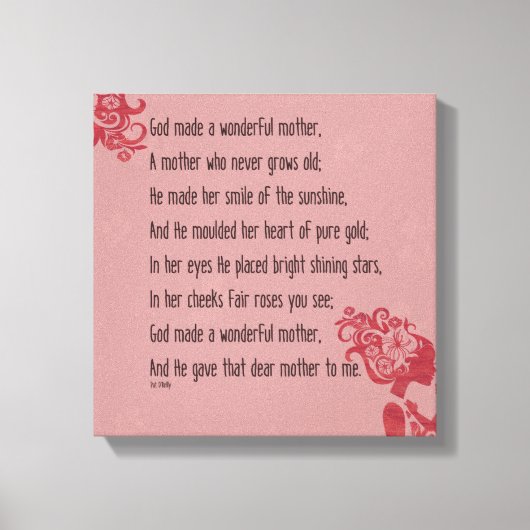 God gaf deze Moeder aan mij Canvas Afdruk (Voorkant)